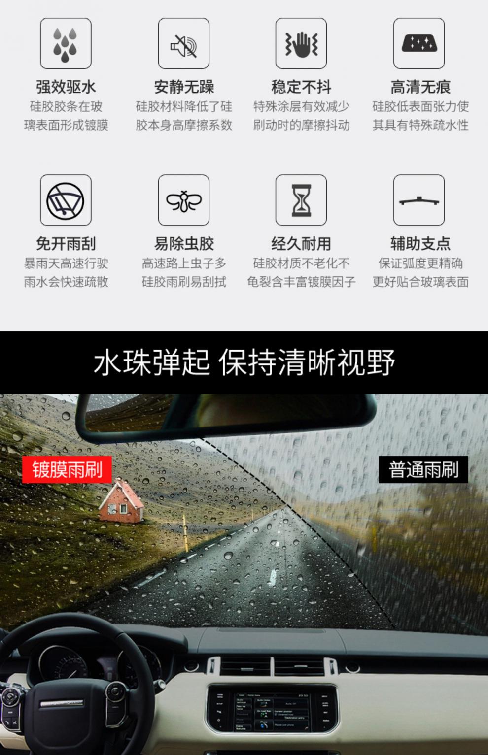 piaa雨刮器日本雨弹硅胶镀膜雨刮弹水无骨雨刷适用雅阁本田奔驰宝马