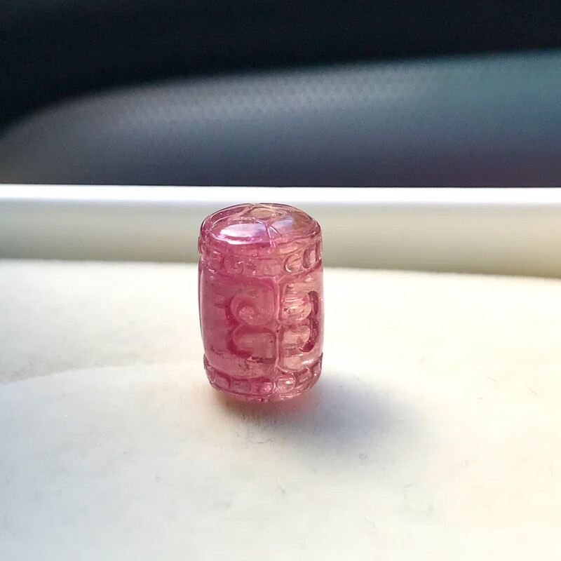 一图一物天然碧玺回纹珠单珠散珠 黄蓝红绿西瓜碧 手链配珠 男女 i117