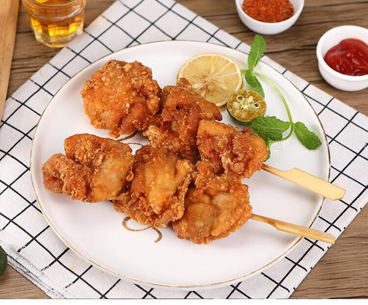 唐扬鸡块大成食品辣味鸡肉串5串日式风味吮指 罗森炸微波加热【图片