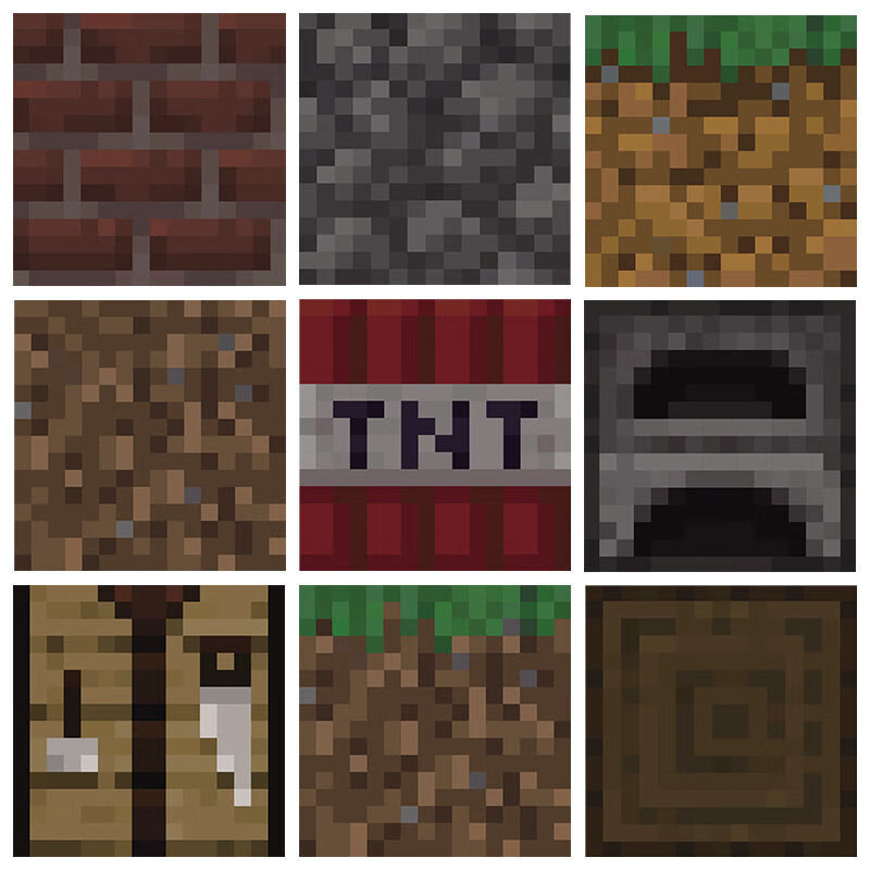 我的世界墙纸周边贴马赛克风拼接宿舍卧室装饰海报贴纸