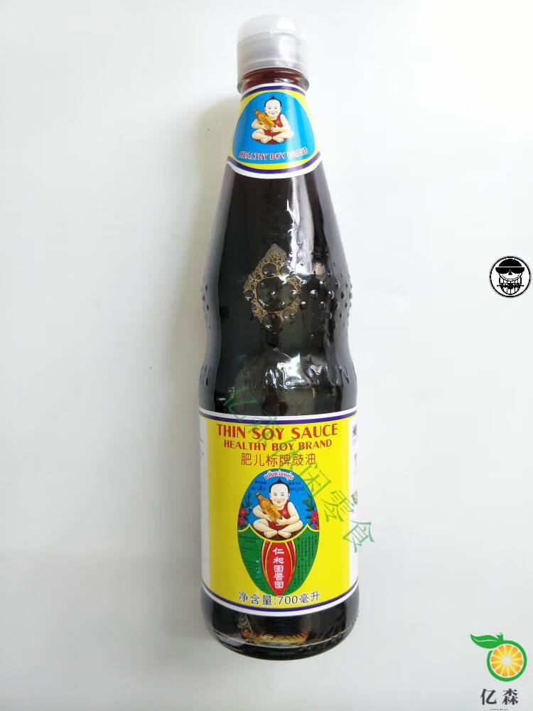 泰国仁和园肥儿标酱油豉油700ml12豉油王酿造调味黑酱油带卫检12700ml