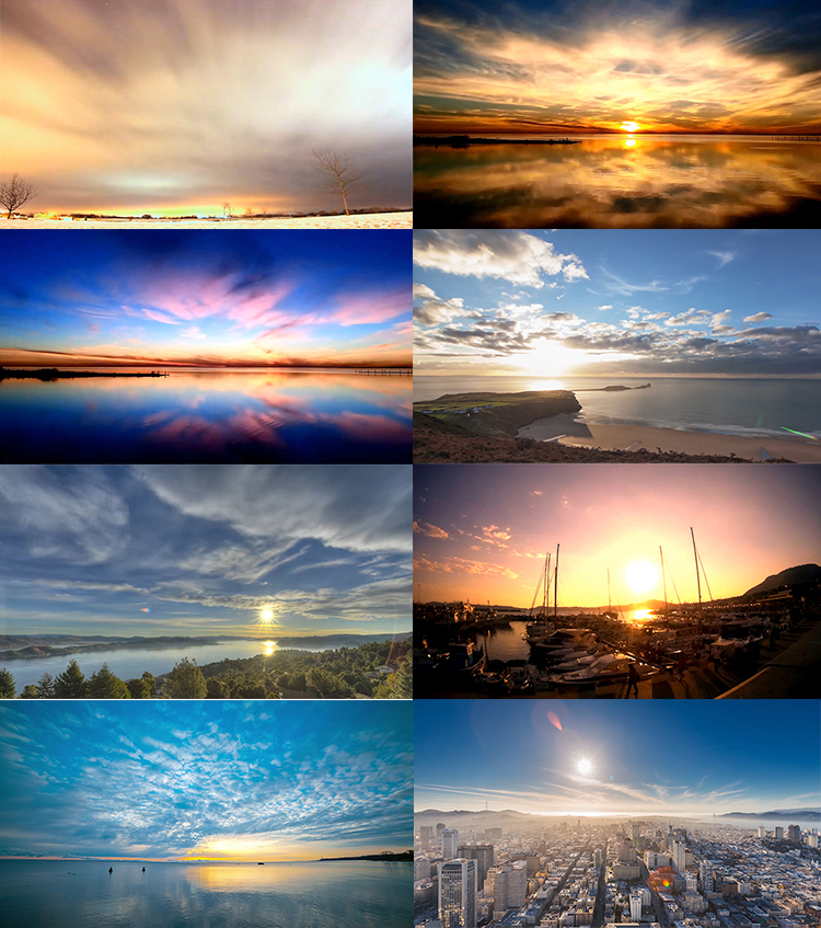 电子版实拍高清日出日落清晨太阳升起光线城市风景色摄影视频素材