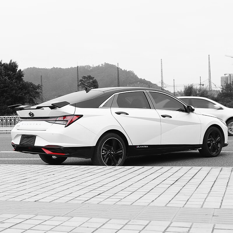 (伊兰特改装件)21-22新款现代第7七代伊兰特尾翼改装22款伊兰特大尾翼