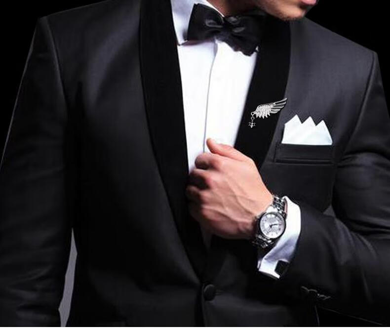 胸针胸花男士西服胸针新郎结婚领花韩版婚礼领针西装别针胸花简约徽章