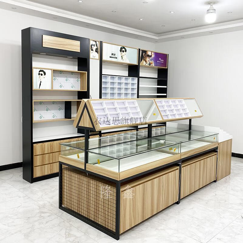 眼镜店展示柜眼镜展示柜中岛展示柜台眼镜柜子整店太阳墨镜陈列柜眼镜