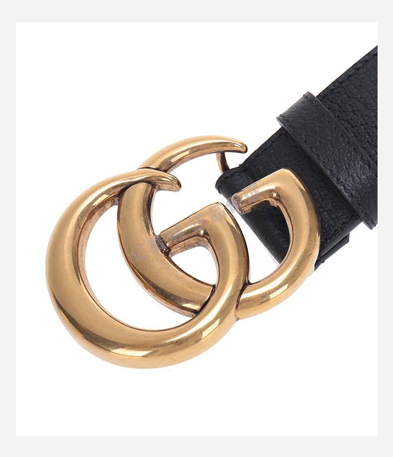 买手代购gucci古驰腰带男士小牛皮双g标识板扣式商务休闲皮带406831dj