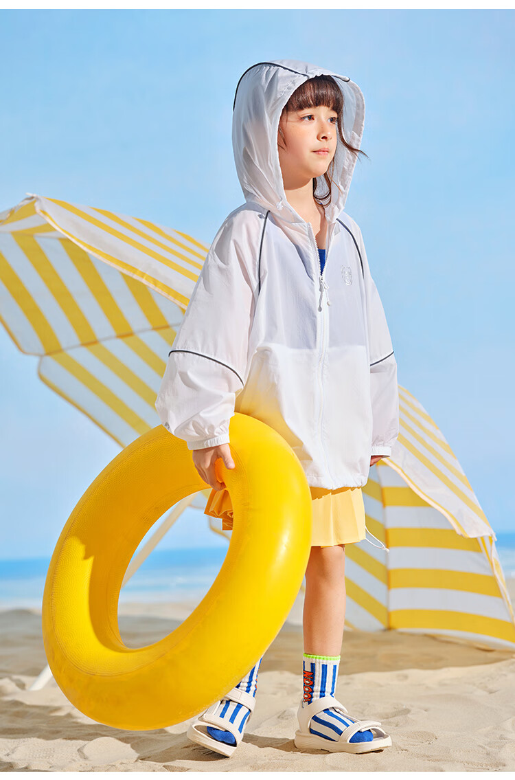 伯希和儿童防晒衣夏新款防紫外线薄款透气宝宝印花户外专用皮肤衣极地