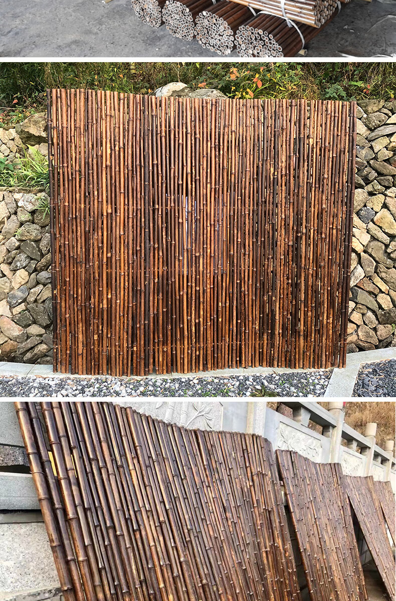2022新款可狄竹篱笆栅栏竹子围栏户外篱笆围墙护栏隔断挡墙花园院子