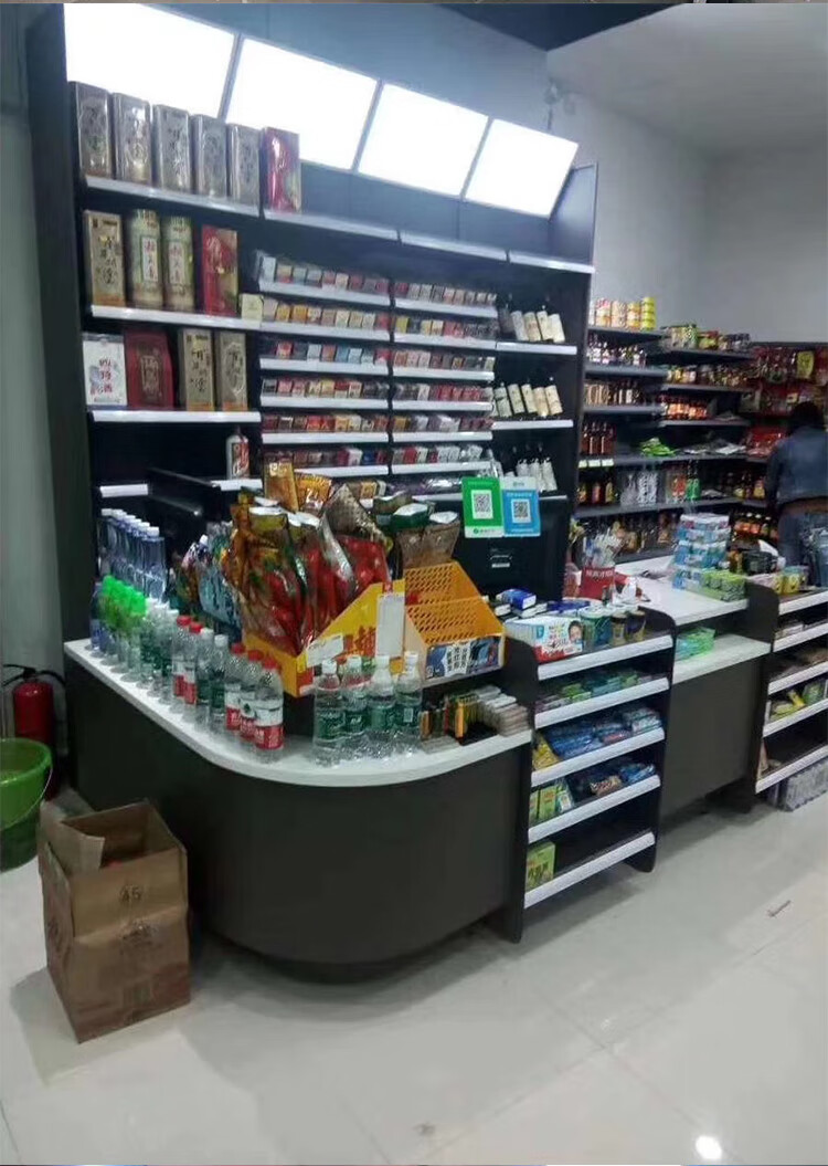 紫电 同款超市收银台烟酒柜组合便利店多功能小型烟架店铺展示架 长2.