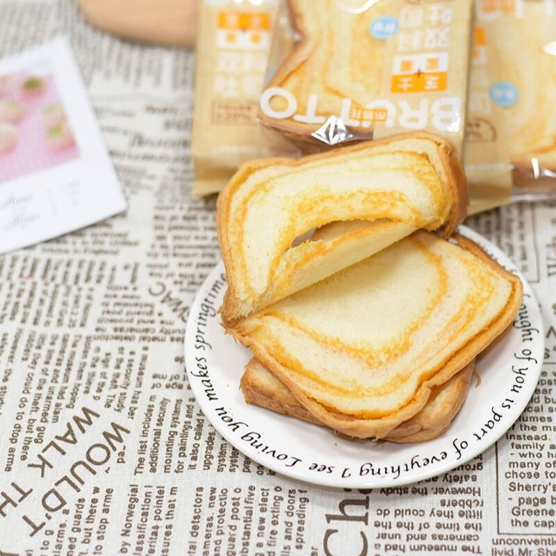 布鲁托面包双料吐司面包营养早餐手撕切片面包点心食独立袋装双料1斤