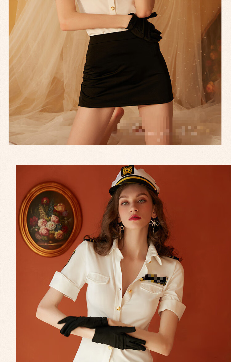 情趣内衣 女纯欲制服诱惑空姐女包臀裙sm激情套装大码免脱透明sm夫妻