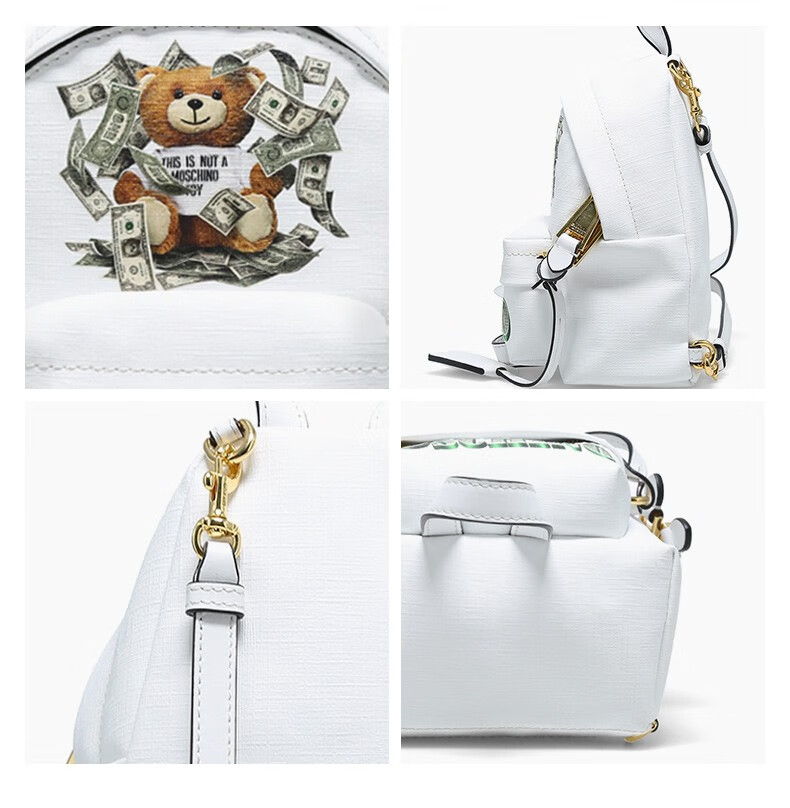 moschino 女士小熊图案时尚潮流双肩包 罗马熊黑色 其它【图片 价格