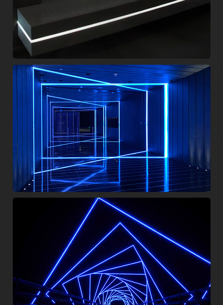 led硅胶线性灯嵌入式柔性灯带卡槽12v低压线形灯防水线条灯明装2517mm