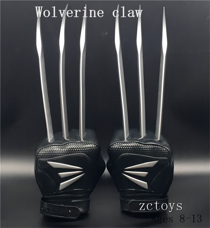 金刚狼爪子x战警x-man爪手套 1:1真人可穿戴狼爪cosplay道具玩具 大号