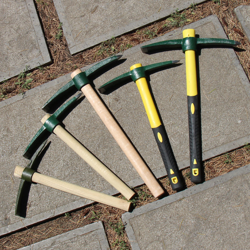 锻钢十字镐户外小洋镐纤维柄锄头小号军工铁镐头挖笋树根挖土镐斧102