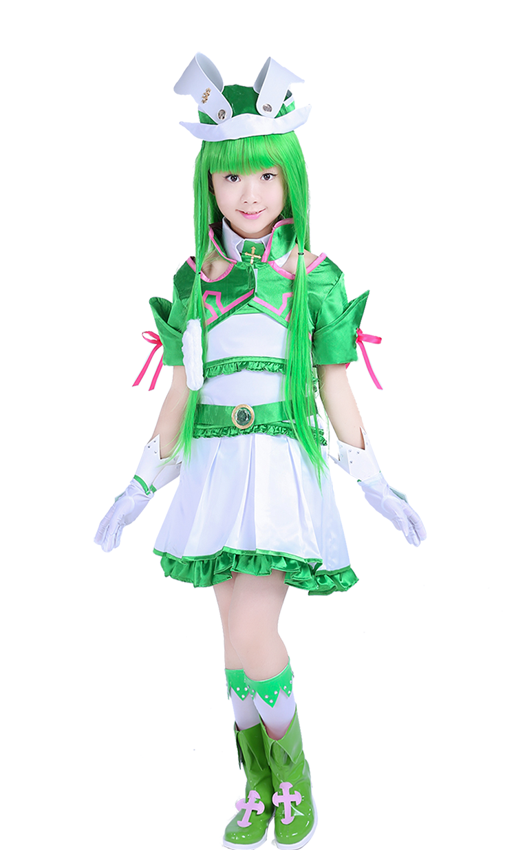 舞法天女朵法拉的衣服拉提美瑰芮闪天女苏爱蕾朵蜜变身包包套装 绿色