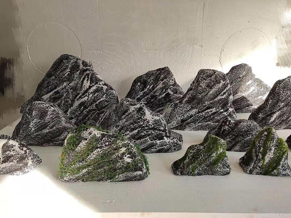 泡沫石头定制仿真假山造景摄影塑雕舞台演出石头道具高密度泡沫雪浪石