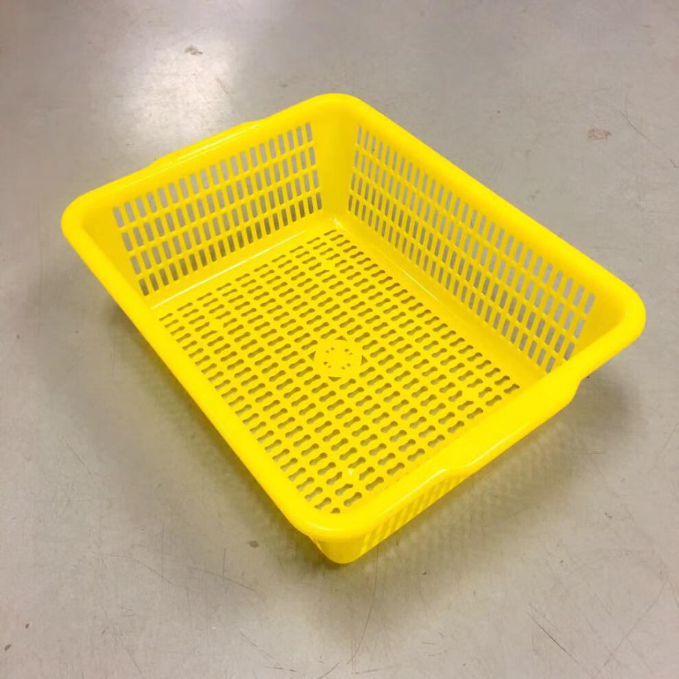 滤水篮加厚厨房洗菜篮蔬菜彩色塑料篮子配货框子长方形周转框大号收纳