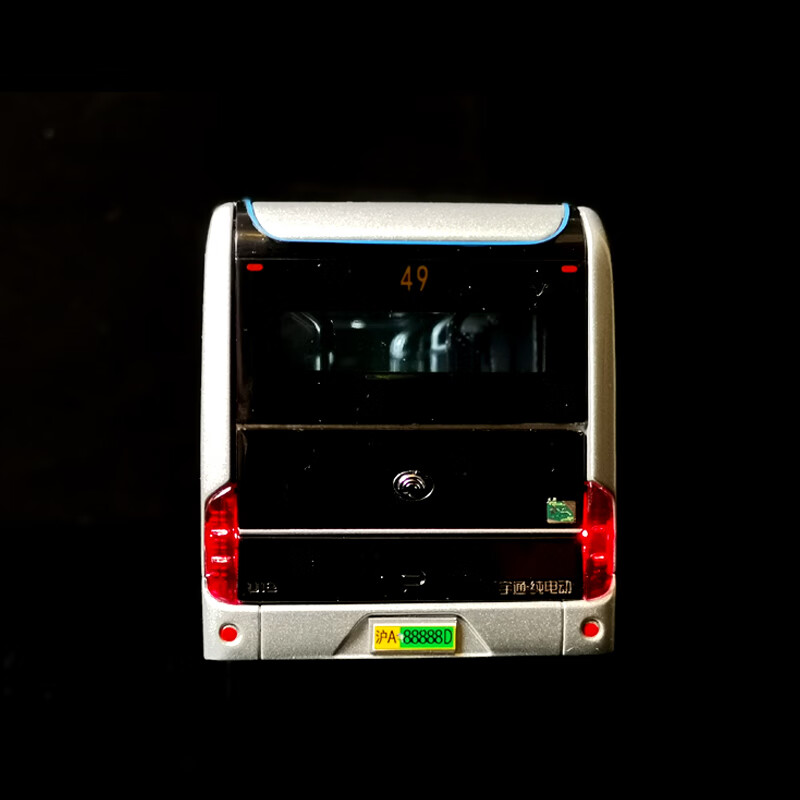 定制142宇通客车模型u12黑金刚纯电动新能源公交巴士合金车模宇通u12
