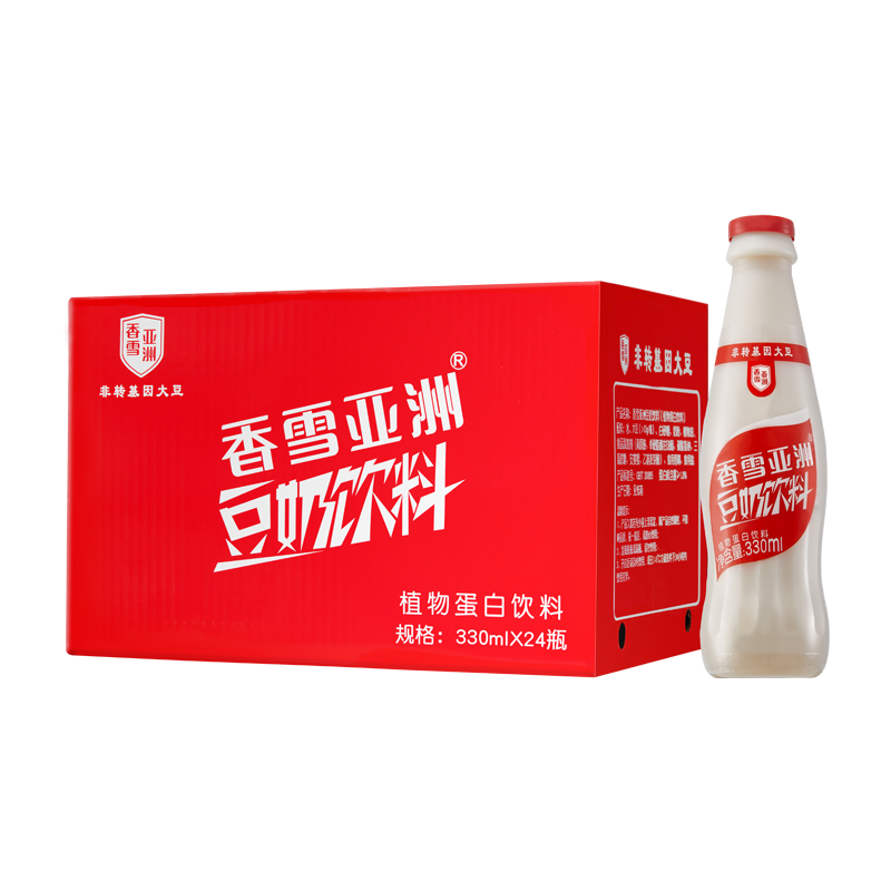 香雪亚洲豆奶饮料330ml*24瓶装整箱 植物蛋白豆奶即饮饮料【图片 价格
