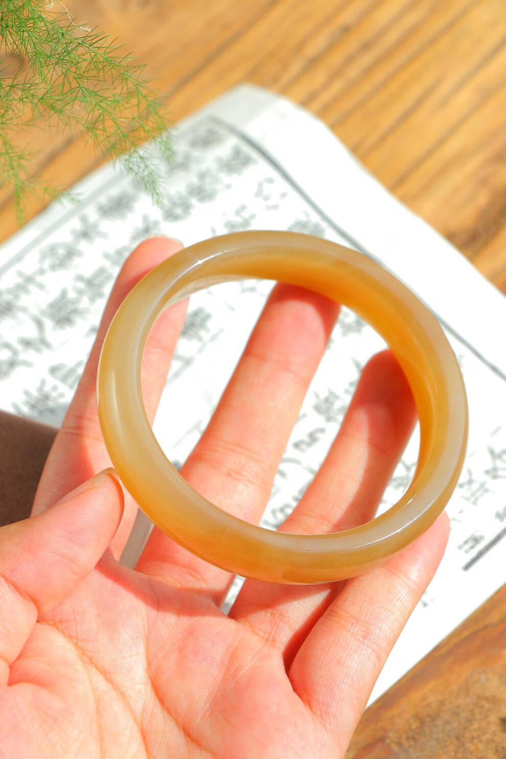 和田玉手镯糖玉玉手镯女款玉镯子天然真玉玉石手镯带证书定制款圈口