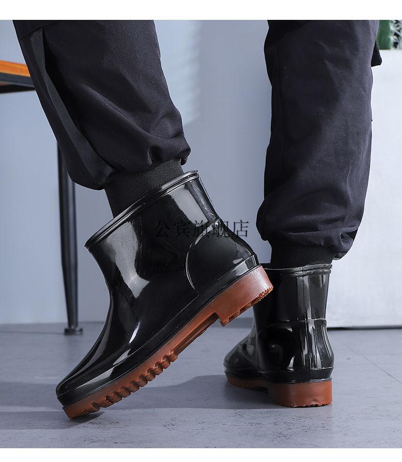公宾雨鞋男个性潮流男士防水鞋男工地劳保雨靴男帅气洗工作胶鞋春秋款
