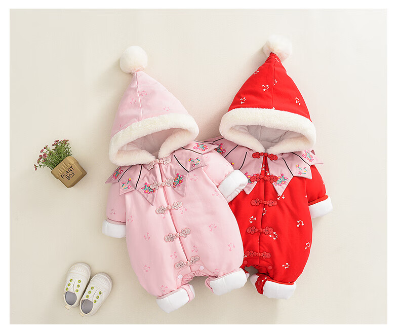 新品一周岁女孩公主小礼服宝宝衣服女中国风婴儿满月服抓周白天宴冬季