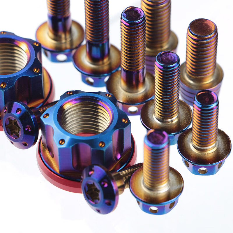不锈钢螺丝适用电动车小牛n1s改装后套装螺栓烧蓝螺母烧钛金色小牛n1s
