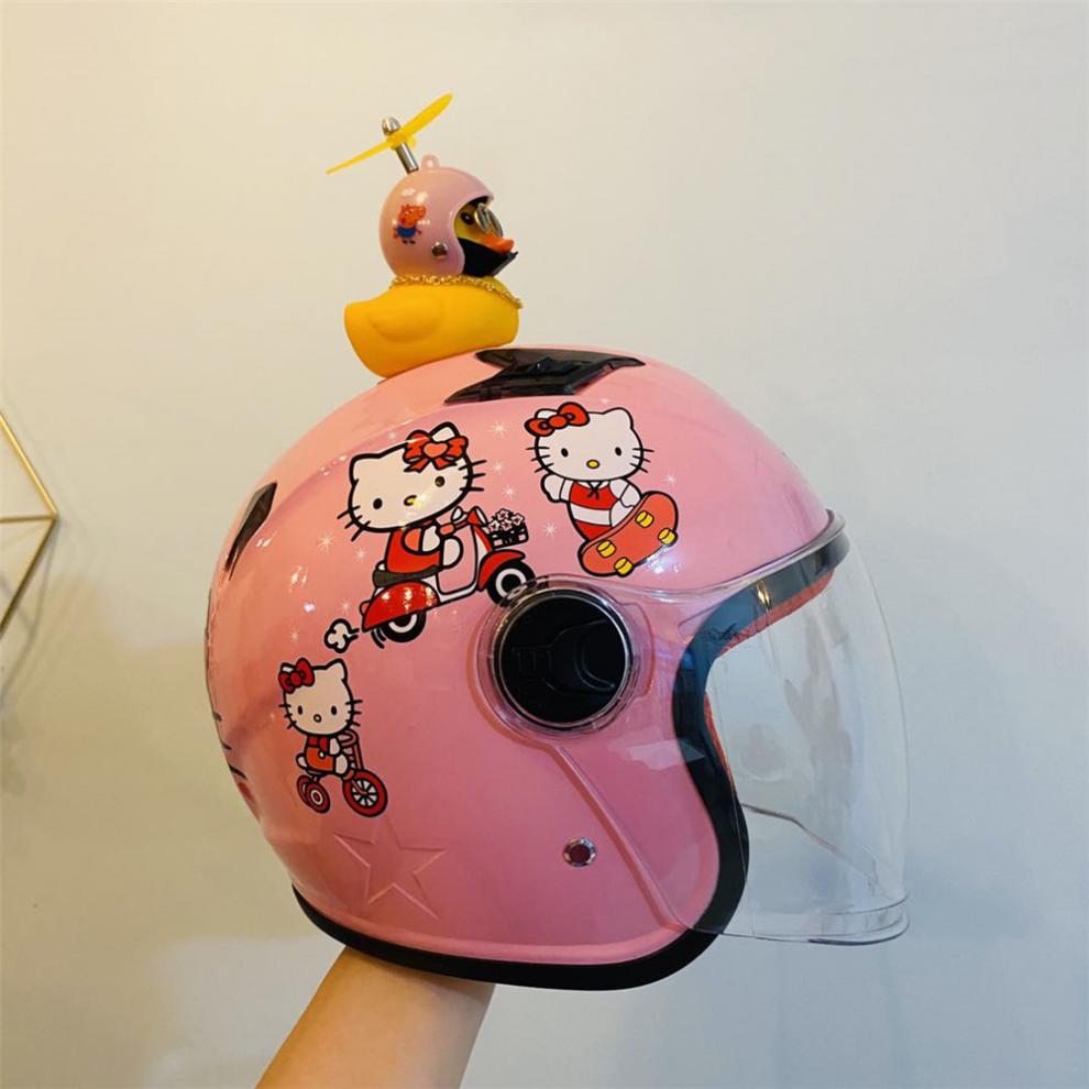 儿童头盔电瓶电动车秋冬男女小孩宝宝保暖护耳式可爱卡通安全帽 粉色