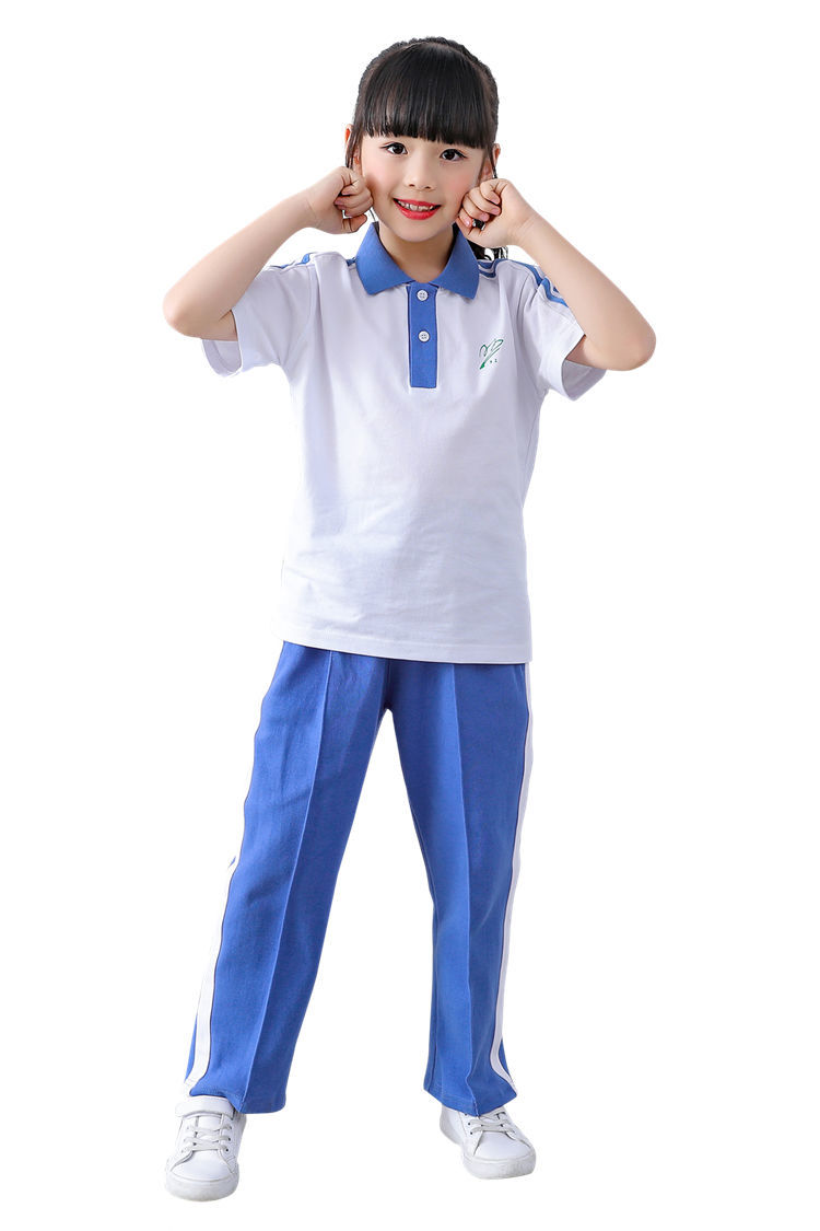 沙筱奕深圳市校服统一小学生速干夏装礼服运动男女套装短袖上衣短长薄