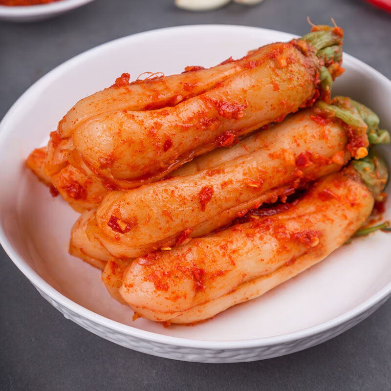 李秀山泡菜韩国泡菜小萝卜韩式青年萝卜朝鲜风味腌制咸菜下饭菜一斤