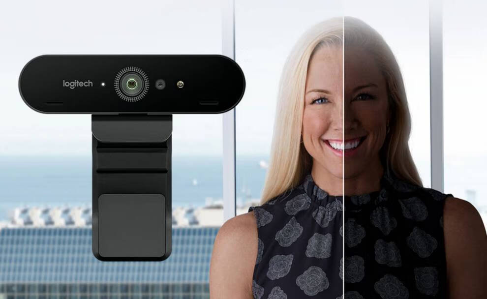 罗技logitechc1000e4k电脑台式高清摄像头视频会议主播竖屏直播7天
