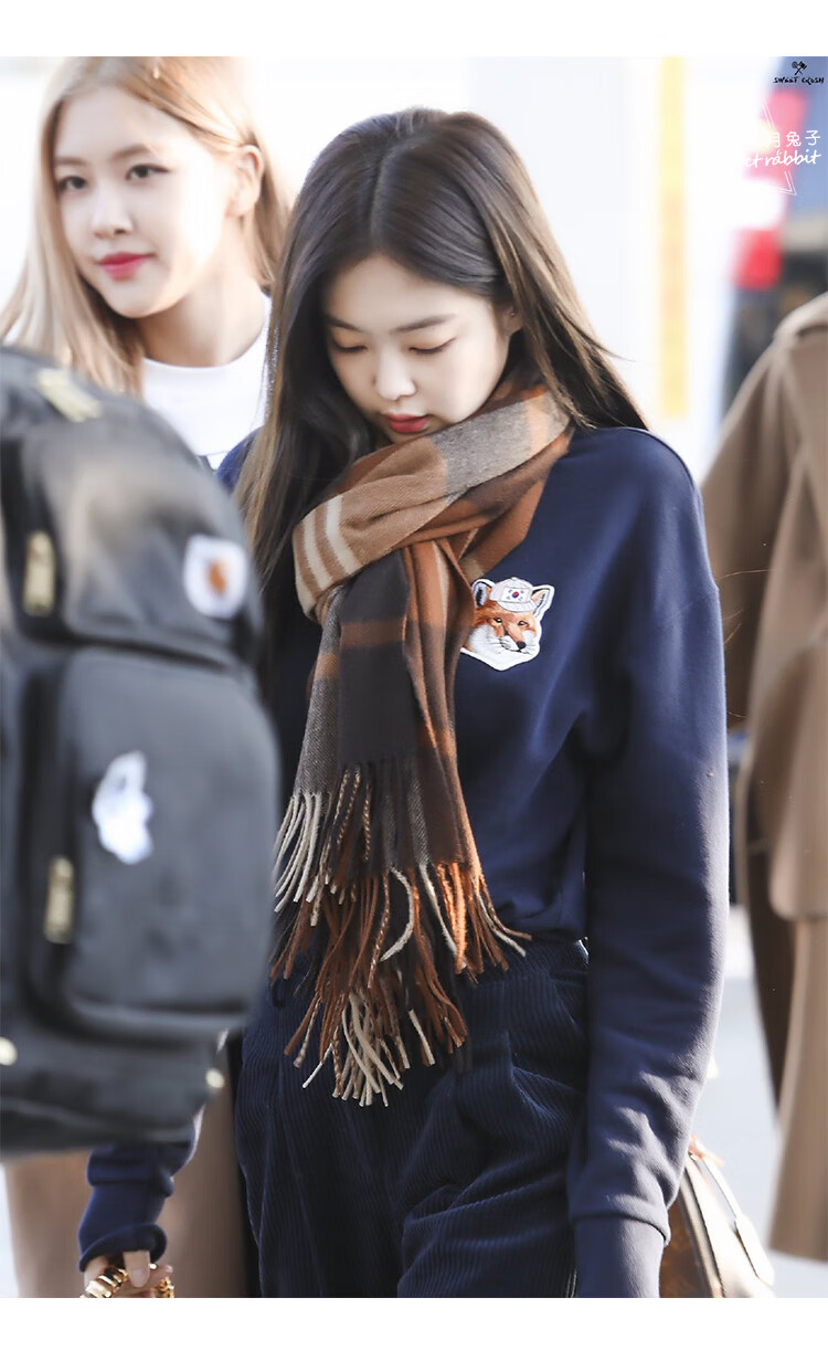 blackpink金智妮jennie同款卫衣女春秋小众上衣韩版宽松圆领套头摩