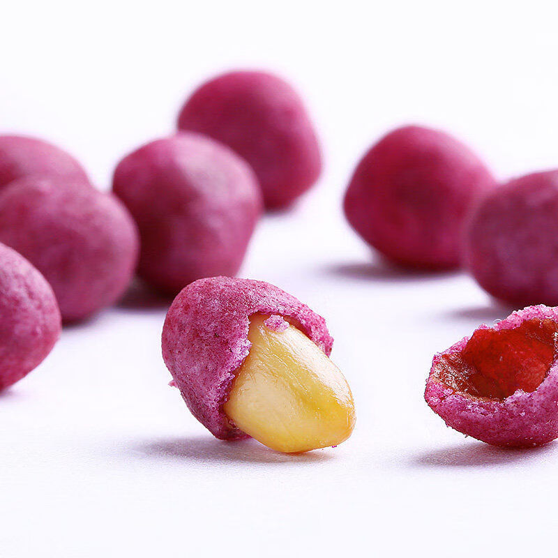 三只松鼠紫薯花生205g休闲零食特产坚果炒货花生米仁五种炒货组合