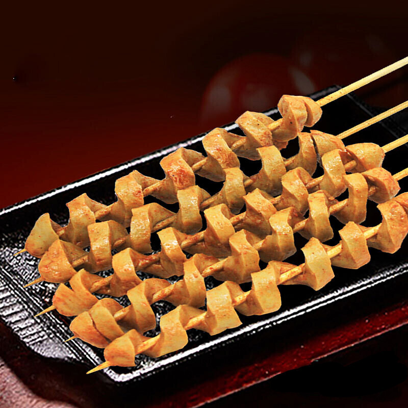 手工面筋串2080根烧烤面筋串冷冻半成品面筋头2080个现做手工水面筋20