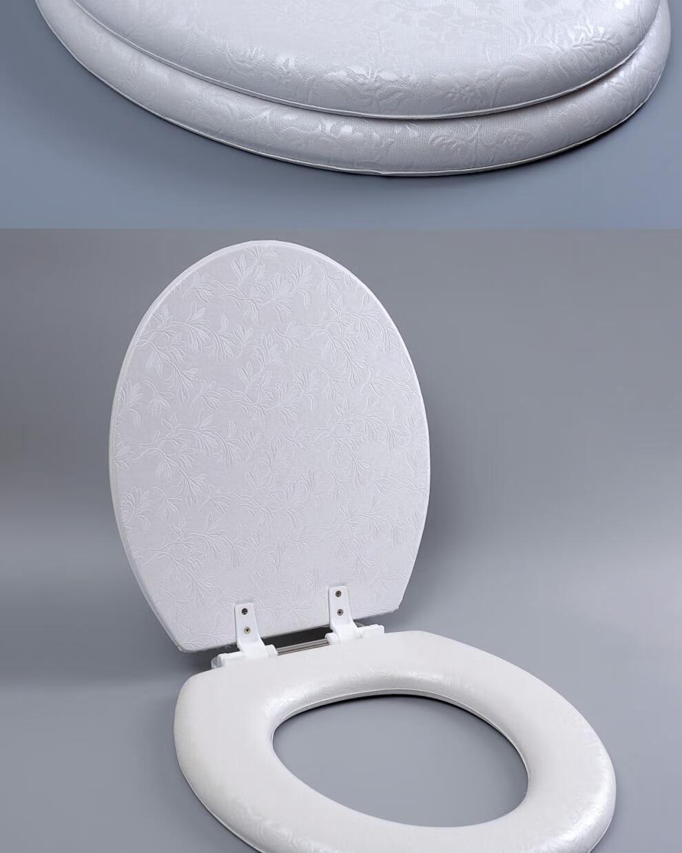 澜奎pvc软马桶盖木质加厚海绵u型o型坐便盖老式通用马桶圈升级版v型