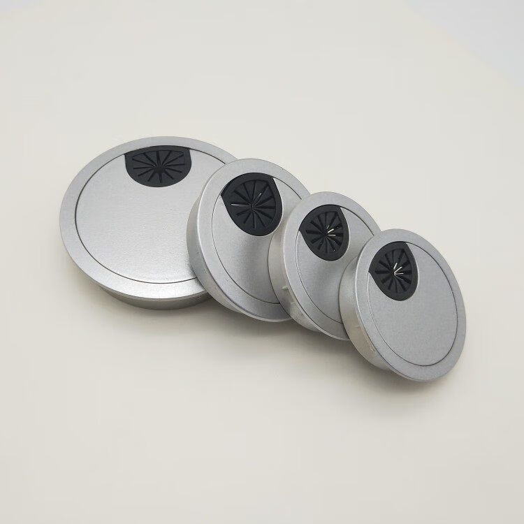 电脑台式办公桌子洞穿线孔盖板书桌面过线走线盒圆形装饰圈开孔盖 开