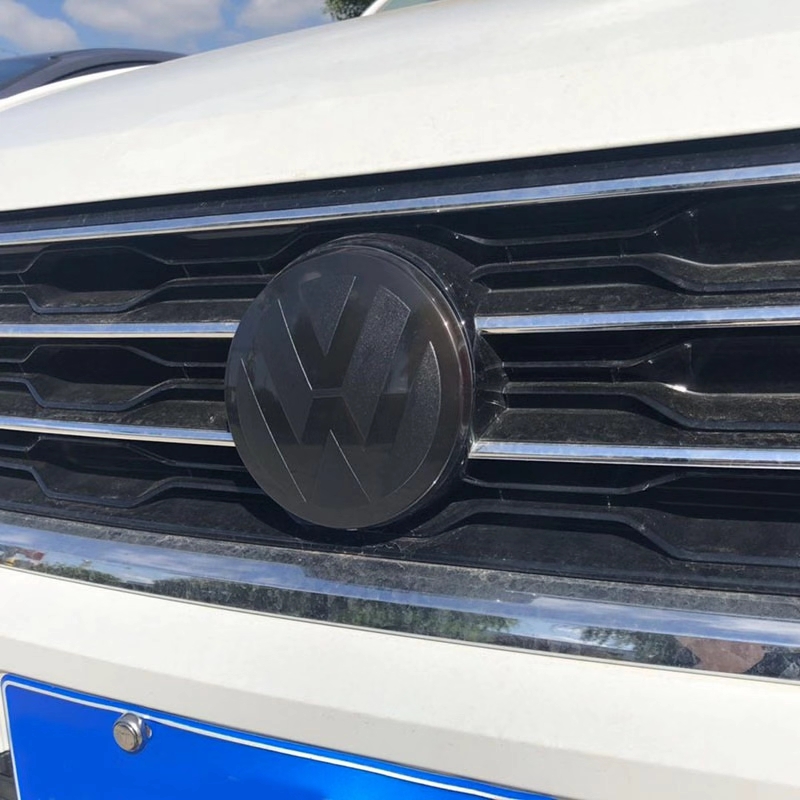 适用于大众06-21款速腾09-21款cc探歌改装黑色车标贴中网标尾标贴 06