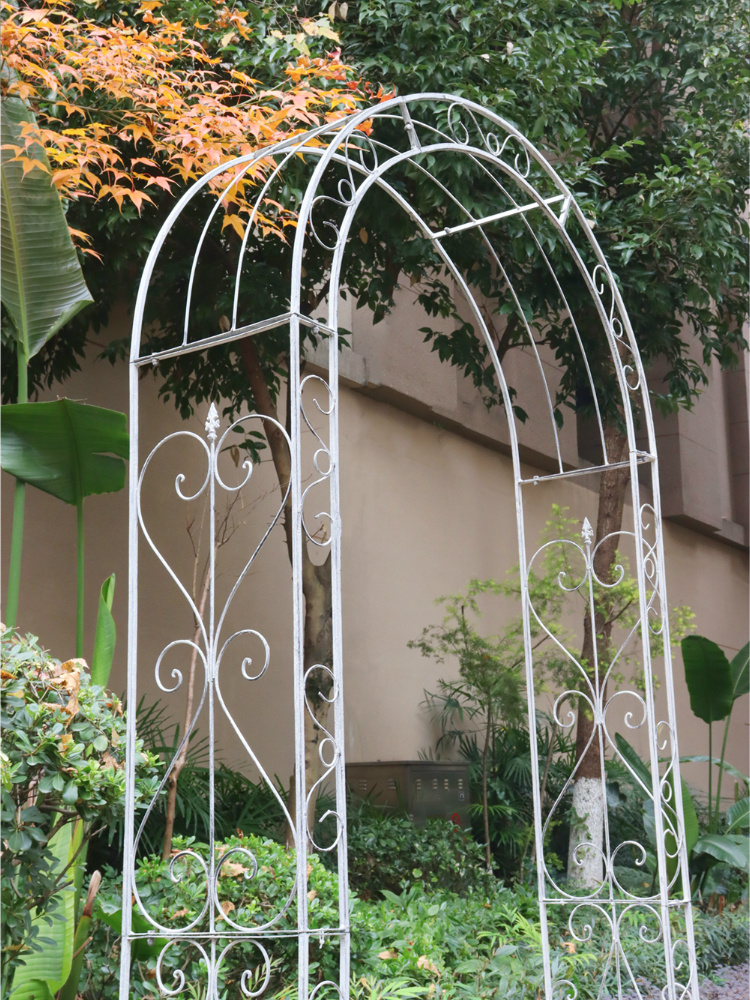 拱门花架拱门花架户外庭院铁艺拱形植物月季支架室外花园装饰布置爬藤