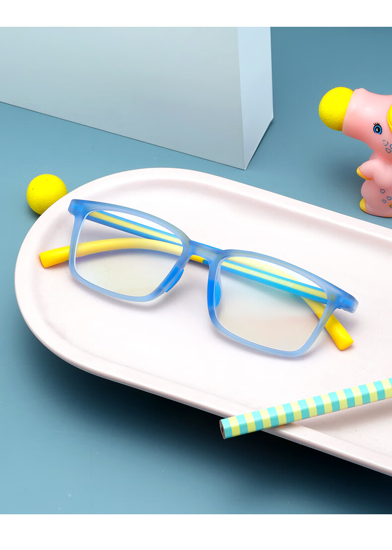 儿童变色防蓝光眼镜学生防青少年护目超轻小孩护眼黑红色变色防蓝光无