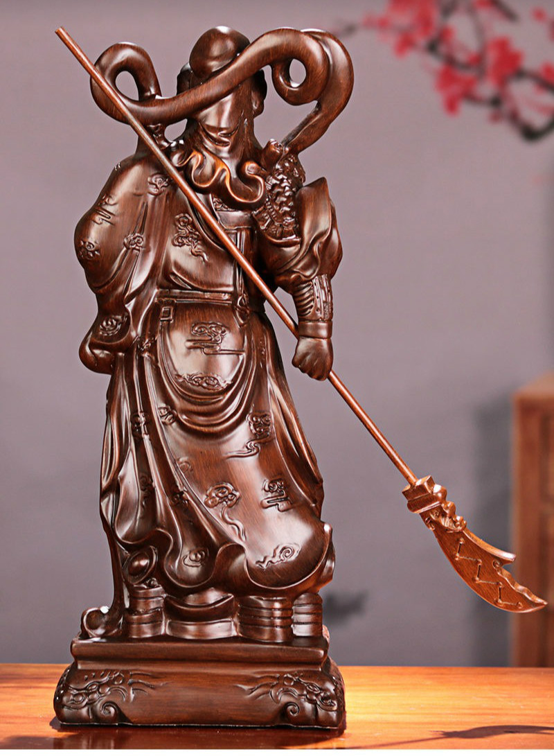 关公摆件关羽关二爷神像武财神佛像家用供奉财神爷欧凯奇銮金铜关公