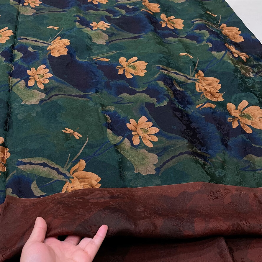 顺德香云纱面料香云纱零布头面料处理正宗顺德古风丝绸重磅莨绸布料10