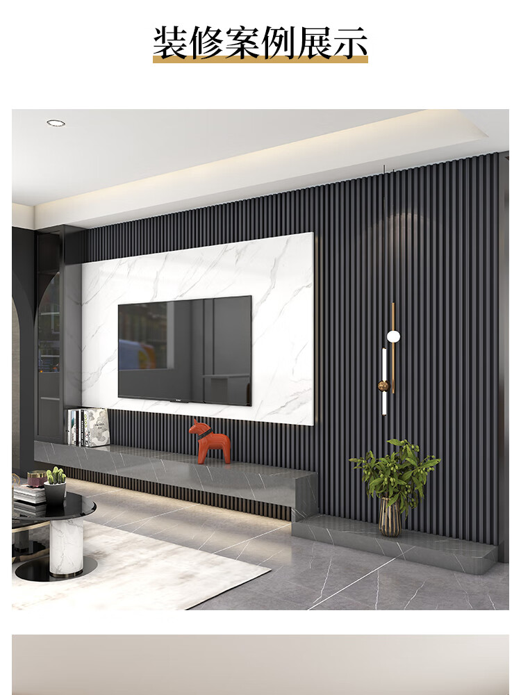 木格栅装饰板实木格栅板 实木格栅板电视背景墙小长城板凹凸形生态木