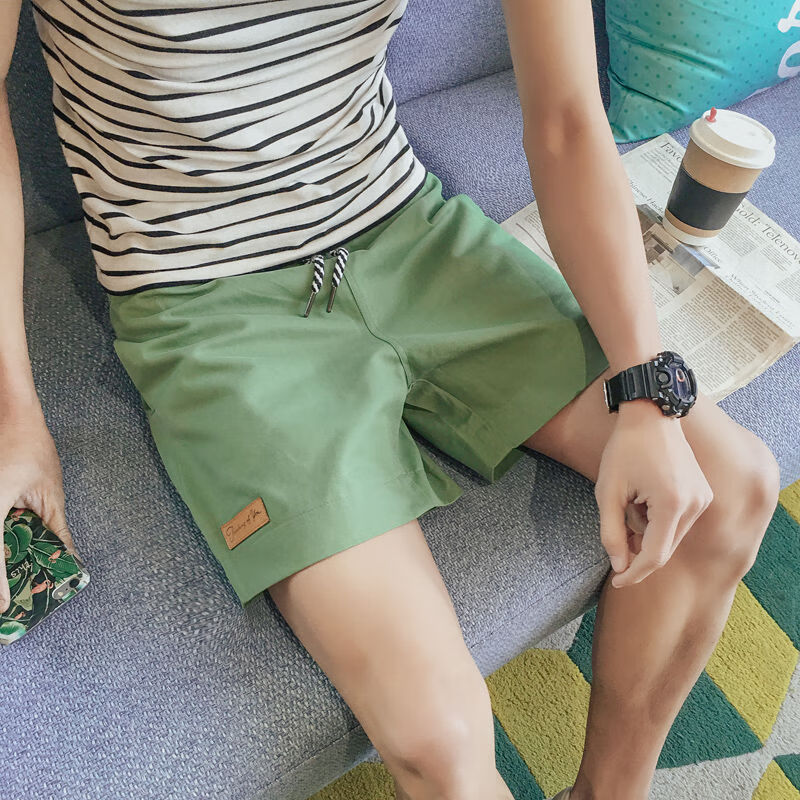 翰狮顿夏季休闲家居小短裤男韩版修身三分短裤男生大裤衩棉质3分裤潮