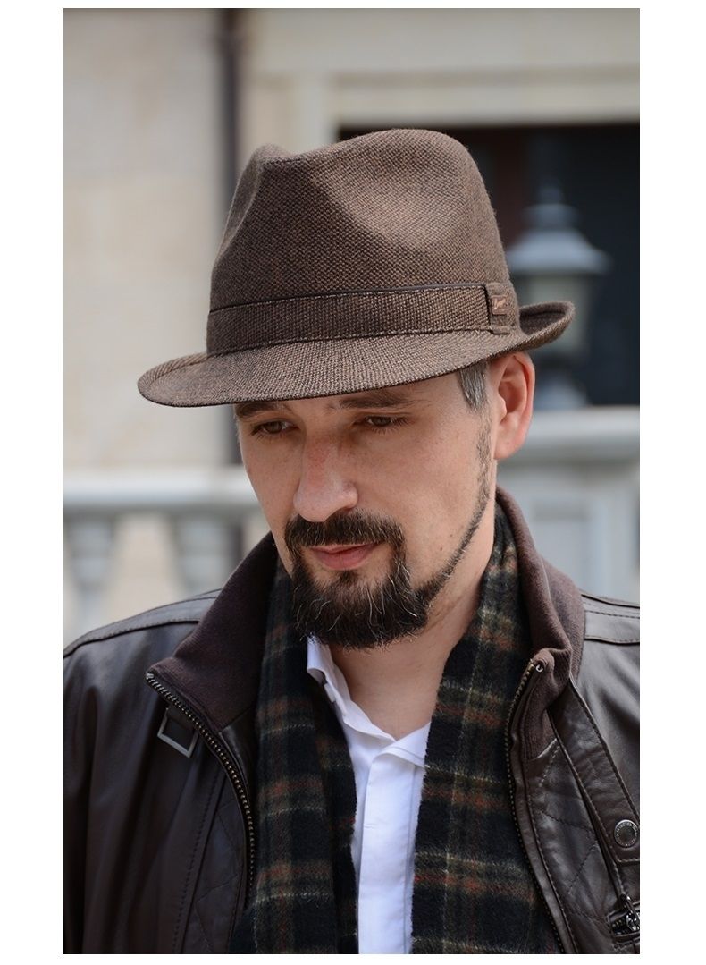 喜圣多新品爵士帽男帽子男夏天防晒法式复古小檐男士礼帽男英伦爵士帽