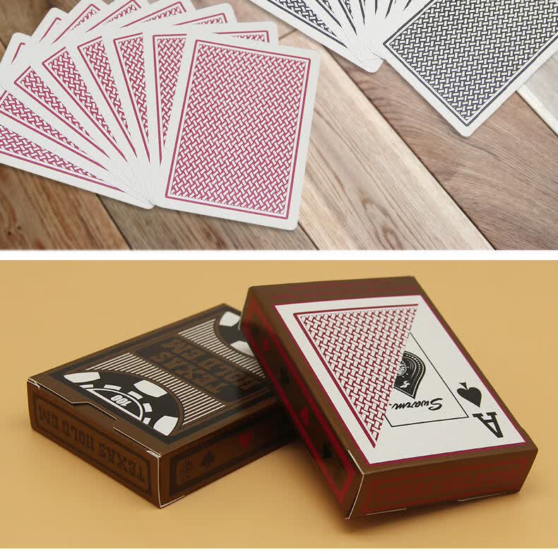 祥欣淇德州扑克牌大字塑料磨砂防水宽牌棋牌室俱乐部大字扑克牌可水洗