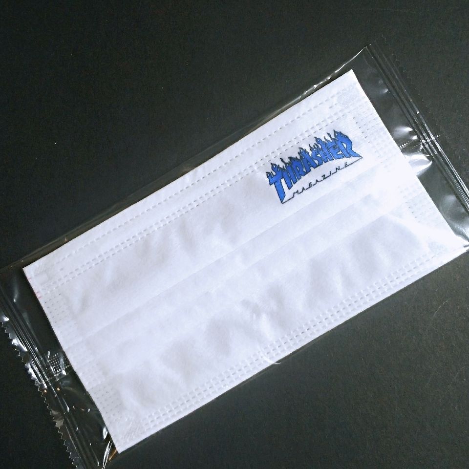 潮流时尚sher网红印花独立包装一次性防护口罩蓝色火焰独立包装5片