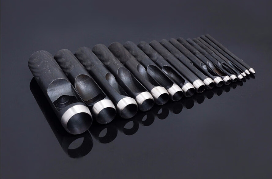 黑色高碳钢皮带冲子气眼冲孔器打孔工具圆钢冲皮革冲1-25mm 9mm