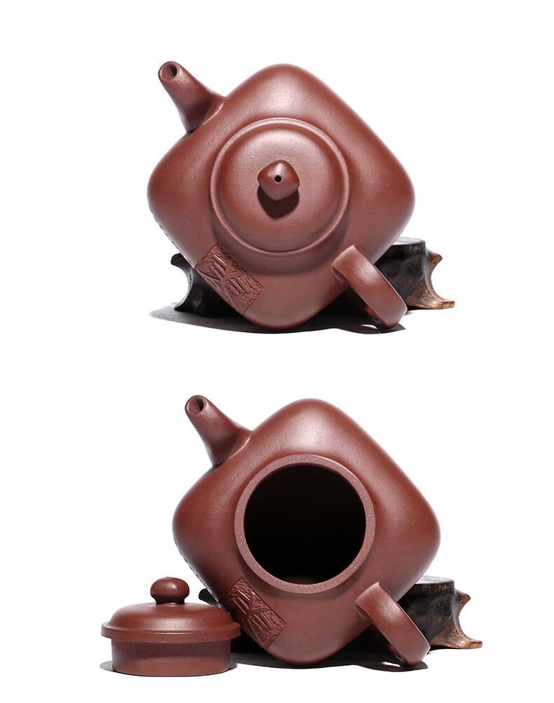 名家全手工紫砂壶四方传炉刻字原矿窖藏紫泥定制紫泥四方传炉刻字谭青