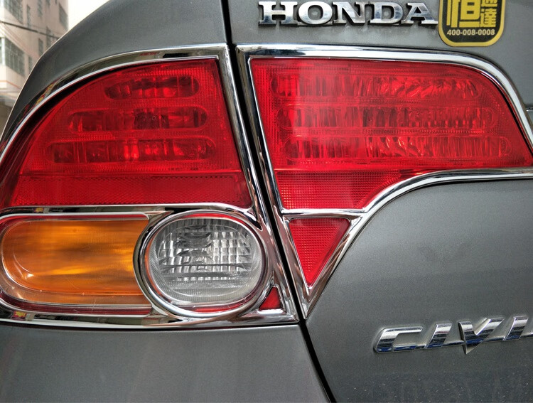 适用于06-11年款八代思域尾灯罩 老思域改装专用后灯装饰框大灯罩适用